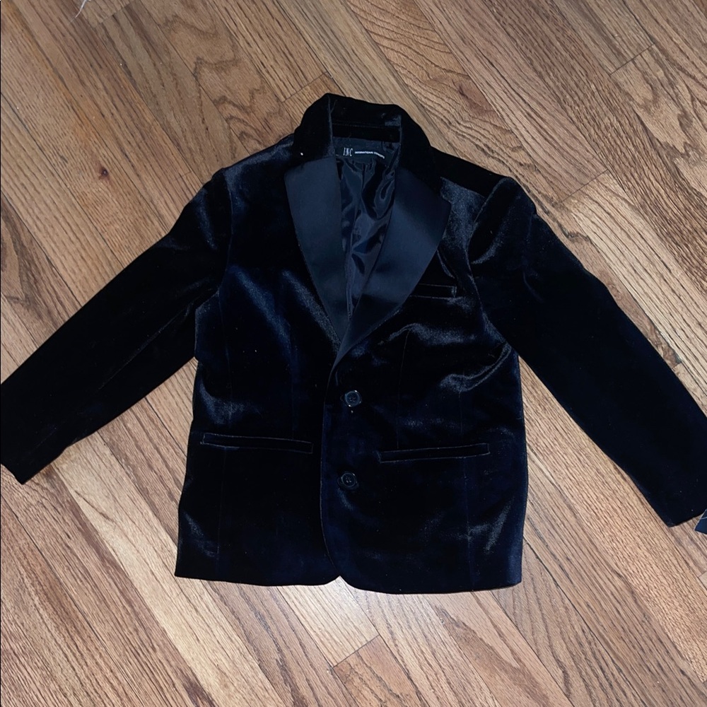 INC International Concepts Black Velvet Blazer size 5t